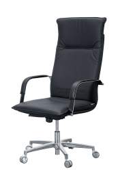 Кресло Берлин П кожа алюминий